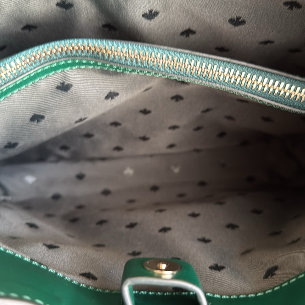 KATE SPADE ♠️ New York "Aster" 💚DEEP JADE GREEN💚LEATHER SHOULDER BAG 🌟EUC🌟 - Picture 15 of 17